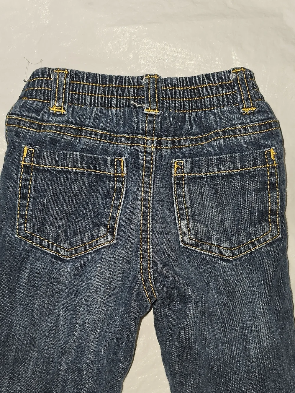 Old Navy Baby 3-6 Months Soft Denim Jeans with Red Fleece Lining Used